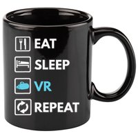 Eat Sleep Vr Repeat Funny Vr Gamer Boy Vr Athlete 11oz C Handle Ceramic Mug