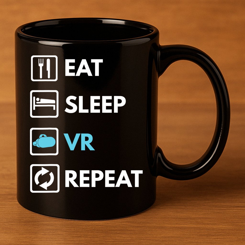 Eat Sleep Vr Repeat Funny Vr Gamer Boy Vr Athlete 11oz C Handle Ceramic Mug