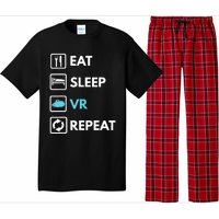 Eat Sleep Vr Repeat Funny Vr Gamer Boy Vr Athlete Pajama Set