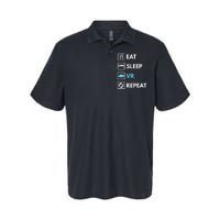 Eat Sleep Vr Repeat Funny Vr Gamer Boy Vr Athlete Softstyle Adult Sport Polo