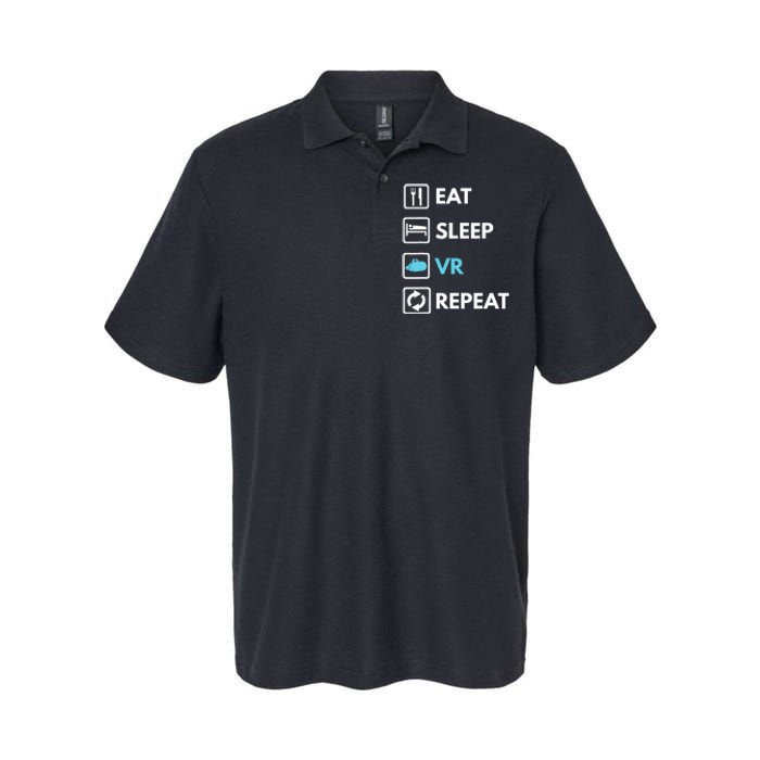 Eat Sleep Vr Repeat Funny Vr Gamer Boy Vr Athlete Softstyle Adult Sport Polo