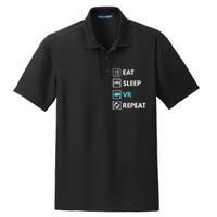 Eat Sleep Vr Repeat Funny Vr Gamer Boy Vr Athlete Dry Zone Grid Polo