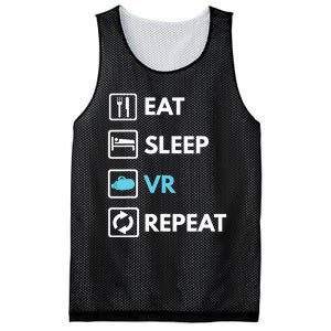 Eat Sleep Vr Repeat Funny Vr Gamer Boy Vr Athlete Mesh Reversible Basketball Jersey Tank