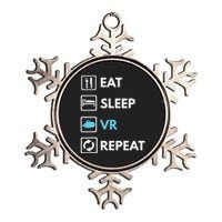 Eat Sleep Vr Repeat Funny Vr Gamer Boy Vr Athlete Metallic Star Ornament