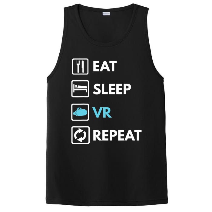 Eat Sleep Vr Repeat Funny Vr Gamer Boy Vr Athlete PosiCharge Competitor Tank