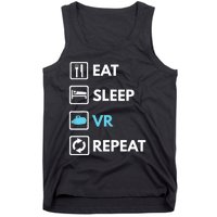 Eat Sleep Vr Repeat Funny Vr Gamer Boy Vr Athlete Tank Top