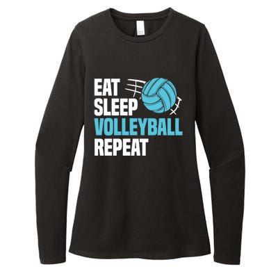 Eat Sleep Volleyball Repeat Cool Funny Team Coaches Quotes Gift Womens CVC Long Sleeve Shirt