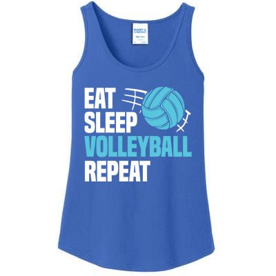 Eat Sleep Volleyball Repeat Cool Funny Team Coaches Quotes Gift Ladies Essential Tank