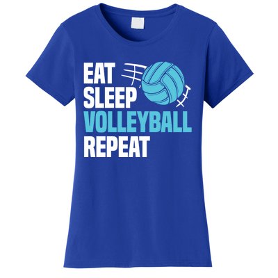 Eat Sleep Volleyball Repeat Cool Funny Team Coaches Quotes Gift Women's T-Shirt