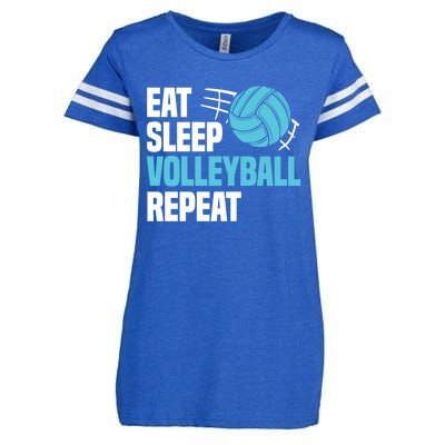 Eat Sleep Volleyball Repeat Cool Funny Team Coaches Quotes Gift Enza Ladies Jersey Football T-Shirt