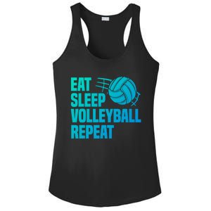 Eat Sleep Volleyball Repeat Cool Funny Team Coaches Quotes Gift Ladies PosiCharge Competitor Racerback Tank