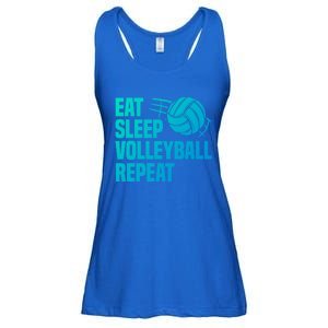 Eat Sleep Volleyball Repeat Cool Funny Team Coaches Quotes Gift Ladies Essential Flowy Tank