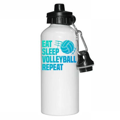 Eat Sleep Volleyball Repeat Cool Funny Team Coaches Quotes Gift Aluminum Water Bottle