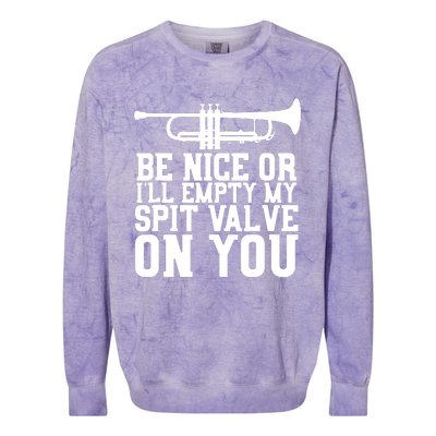 Empty Spit Valve Trumpet For Trumpet Player Colorblast Crewneck Sweatshirt