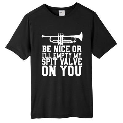 Empty Spit Valve Trumpet For Trumpet Player Tall Fusion ChromaSoft Performance T-Shirt