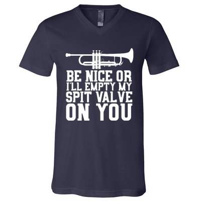 Empty Spit Valve Trumpet For Trumpet Player V-Neck T-Shirt