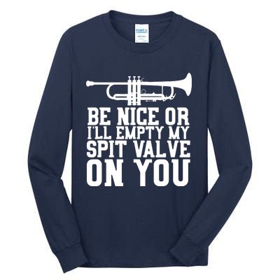 Empty Spit Valve Trumpet For Trumpet Player Tall Long Sleeve T-Shirt