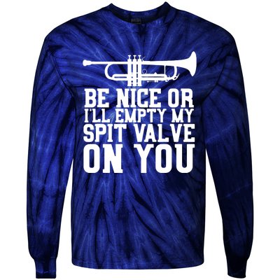 Empty Spit Valve Trumpet For Trumpet Player Tie-Dye Long Sleeve Shirt