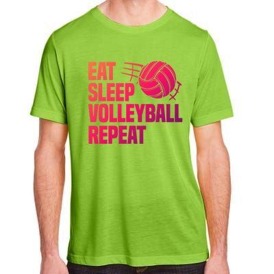 Eat Sleep Volleyball Repeat Cool Funny Team Coaches Quotes Gift Adult ChromaSoft Performance T-Shirt