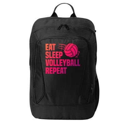 Eat Sleep Volleyball Repeat Cool Funny Team Coaches Quotes Gift City Backpack