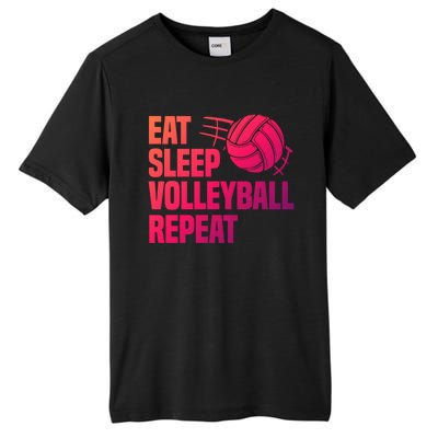 Eat Sleep Volleyball Repeat Cool Funny Team Coaches Quotes Gift Tall Fusion ChromaSoft Performance T-Shirt