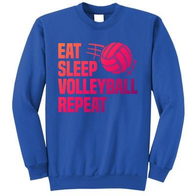 Eat Sleep Volleyball Repeat Cool Funny Team Coaches Quotes Gift Sweatshirt