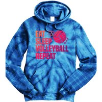 Eat Sleep Volleyball Repeat Cool Funny Team Coaches Quotes Gift Tie Dye Hoodie