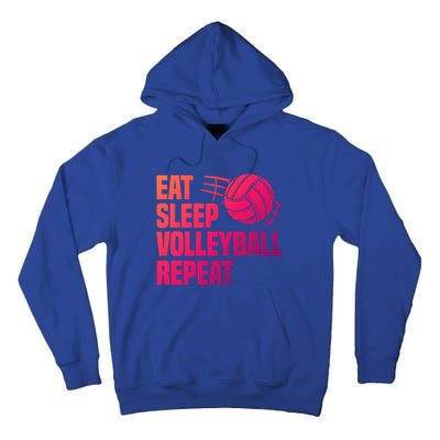 Eat Sleep Volleyball Repeat Cool Funny Team Coaches Quotes Gift Tall Hoodie