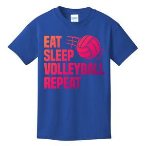 Eat Sleep Volleyball Repeat Cool Funny Team Coaches Quotes Gift Kids T-Shirt