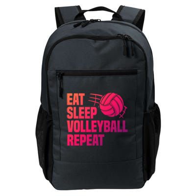 Eat Sleep Volleyball Repeat Cool Funny Team Coaches Quotes Gift Daily Commute Backpack