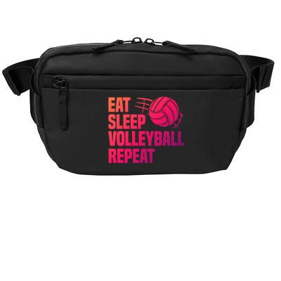 Eat Sleep Volleyball Repeat Cool Funny Team Coaches Quotes Gift Crossbody Pack