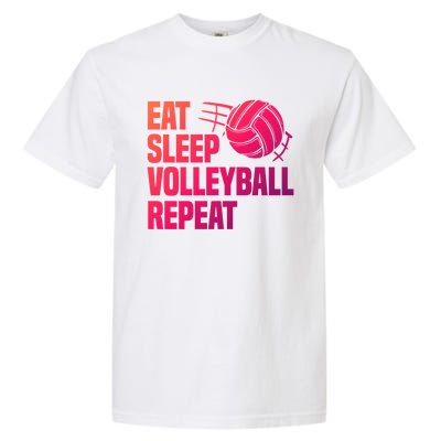 Eat Sleep Volleyball Repeat Cool Funny Team Coaches Quotes Gift Garment-Dyed Heavyweight T-Shirt