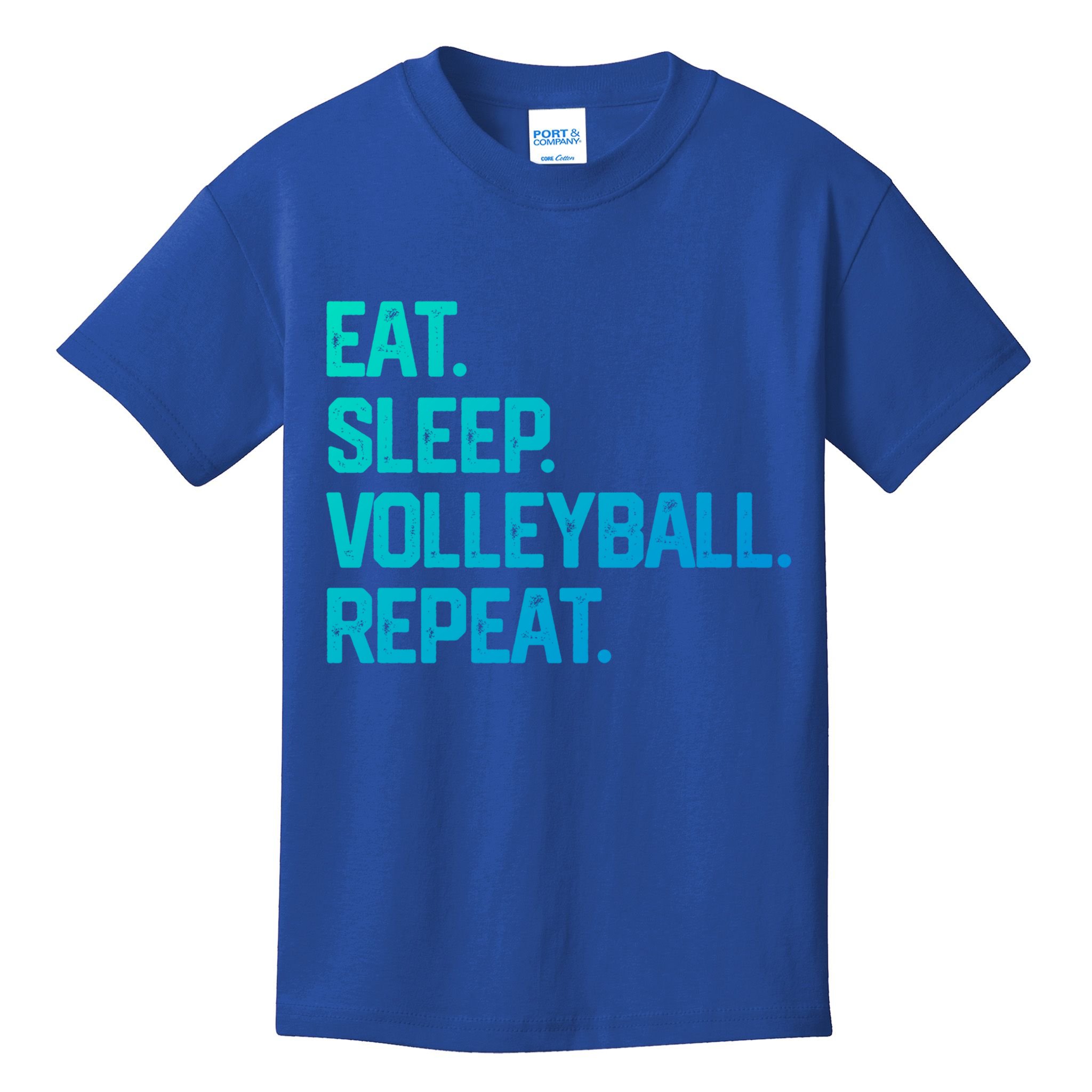 Eat Sleep Volleyball Repeat Team Coach Matching Cool Gift Kids T-Shirt