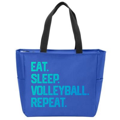 Eat Sleep Volleyball Repeat Team Coach Matching Cool Gift Zip Tote Bag
