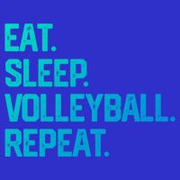 Eat Sleep Volleyball Repeat Team Coach Matching Cool Gift Zip Tote Bag