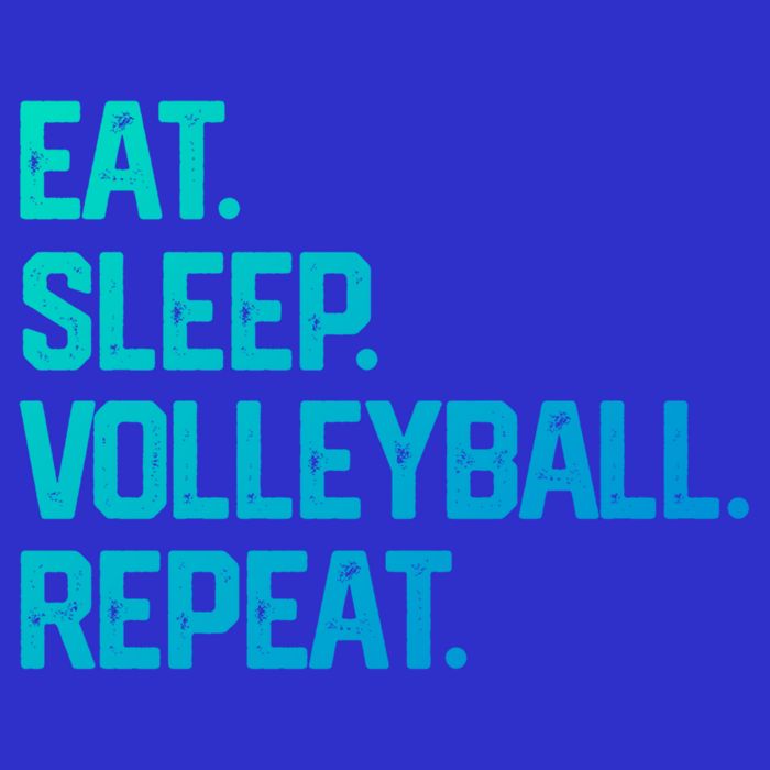 Eat Sleep Volleyball Repeat Team Coach Matching Cool Gift Zip Tote Bag