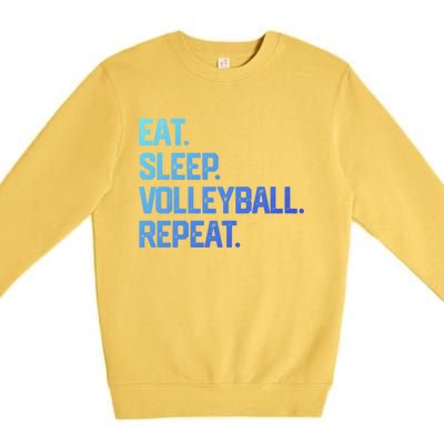 Eat Sleep Volleyball Repeat Team Coach Matching Cool Gift Premium Crewneck Sweatshirt