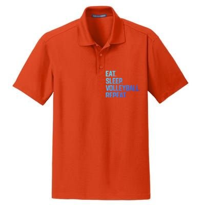 Eat Sleep Volleyball Repeat Team Coach Matching Cool Gift Dry Zone Grid Polo