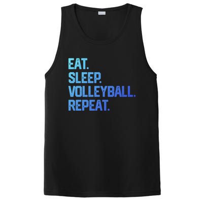 Eat Sleep Volleyball Repeat Team Coach Matching Cool Gift PosiCharge Competitor Tank