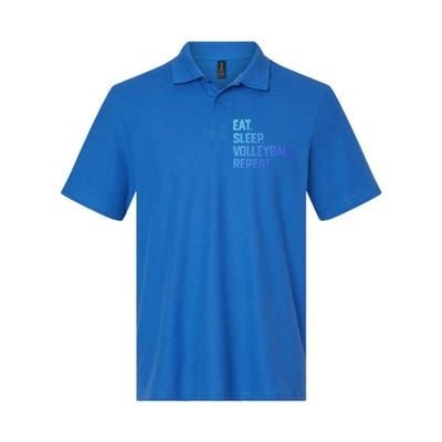 Eat Sleep Volleyball Repeat Team Coach Matching Cool Gift Softstyle Adult Sport Polo