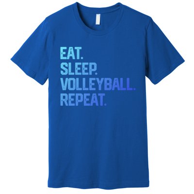 Eat Sleep Volleyball Repeat Team Coach Matching Cool Gift Premium T-Shirt