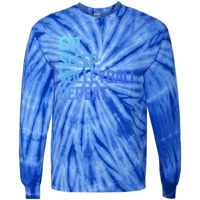 Eat Sleep Volleyball Repeat Team Coach Matching Cool Gift Tie-Dye Long Sleeve Shirt