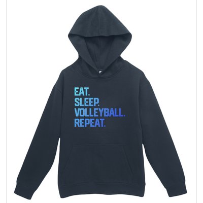 Eat Sleep Volleyball Repeat Team Coach Matching Cool Gift Urban Pullover Hoodie