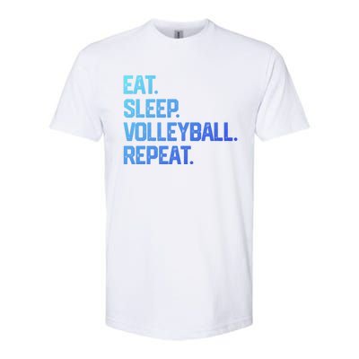 Eat Sleep Volleyball Repeat Team Coach Matching Cool Gift Softstyle CVC T-Shirt