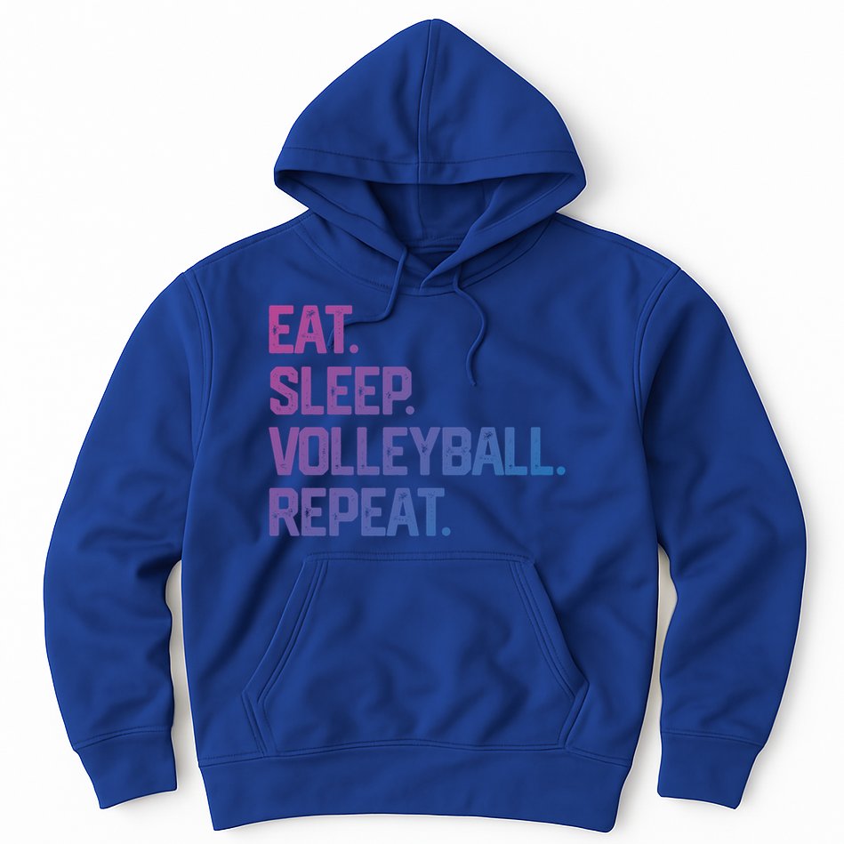 Eat Sleep Volleyball Repeat Team Coach Matching Cool Gift Hoodie
