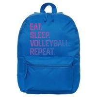 Eat Sleep Volleyball Repeat Team Coach Matching Cool Gift 16 in Basic Backpack