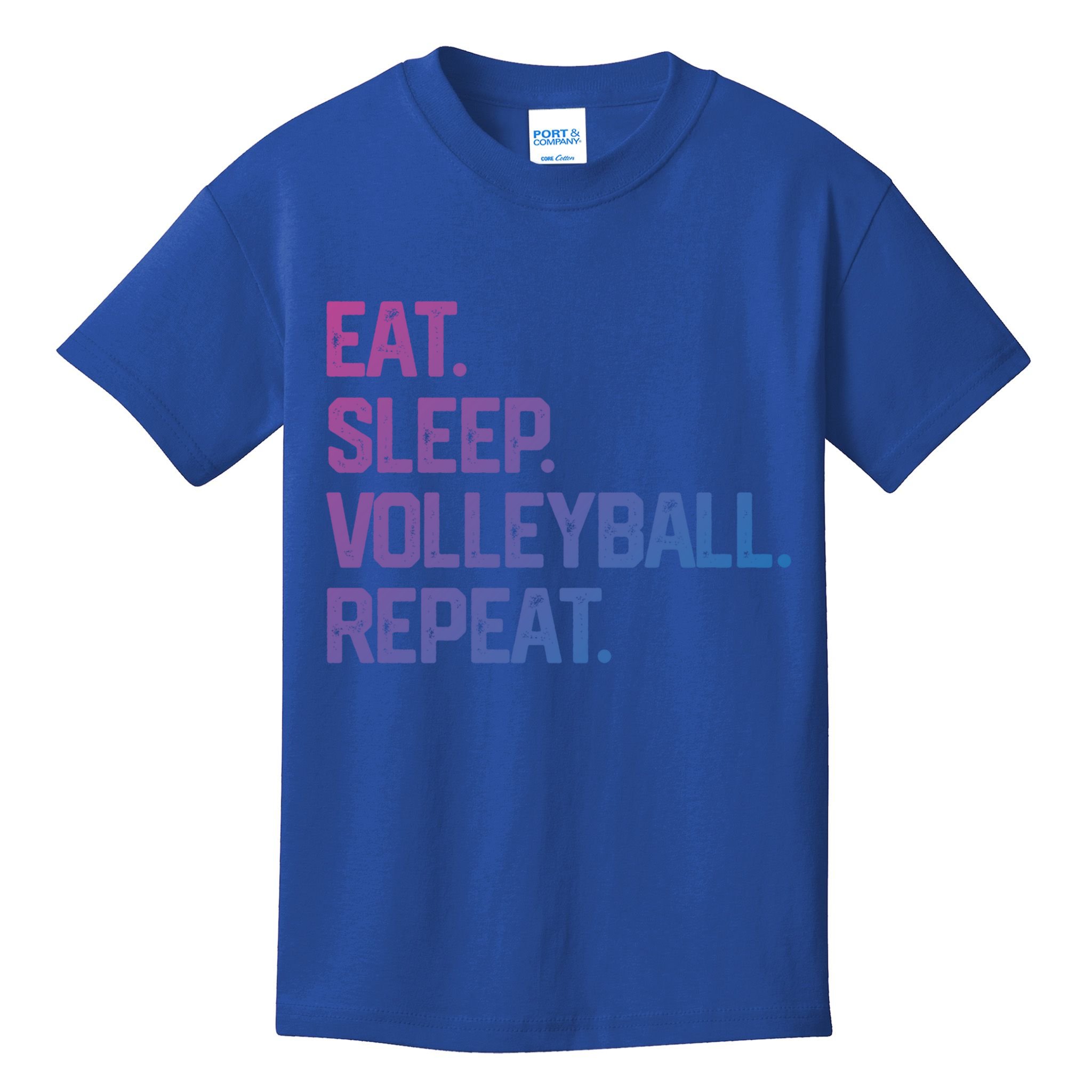 Eat Sleep Volleyball Repeat Team Coach Matching Cool Gift Kids T-Shirt