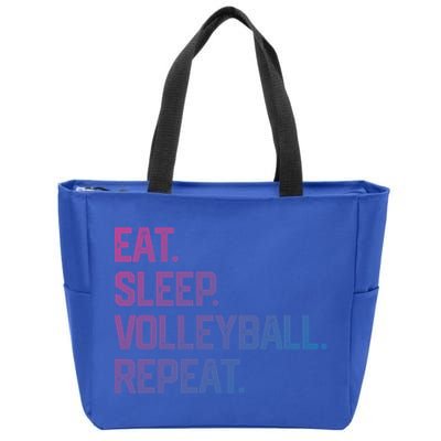 Eat Sleep Volleyball Repeat Team Coach Matching Cool Gift Zip Tote Bag