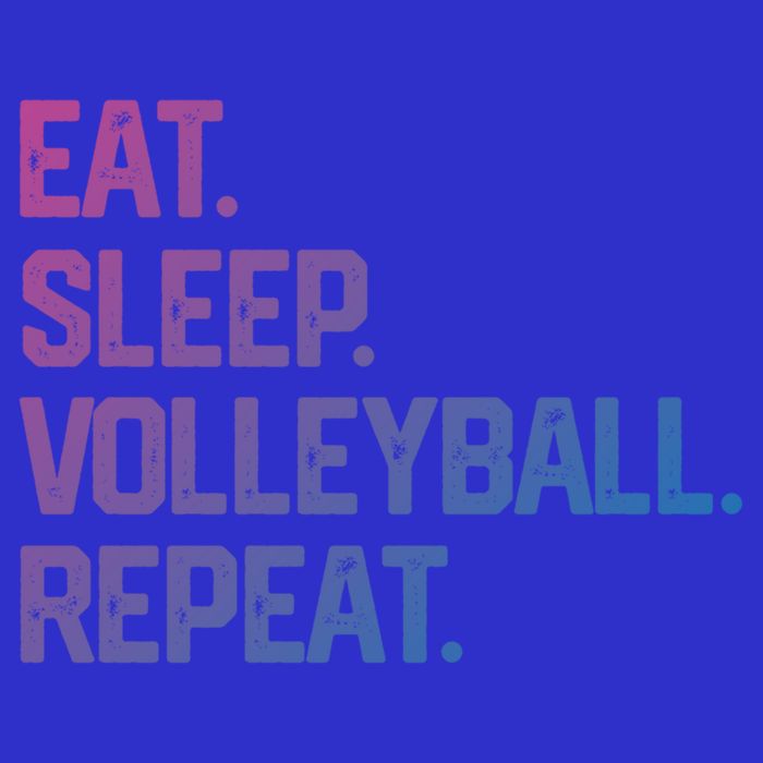 Eat Sleep Volleyball Repeat Team Coach Matching Cool Gift Zip Tote Bag