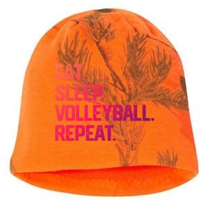 Eat Sleep Volleyball Repeat Team Coach Matching Cool Gift Kati - Camo Knit Beanie